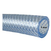 PVC-Gewebeschlauch transp. 9 x 3,5  mm / laufende Meter