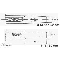 DL-Stocker 20 x 20 mm, 3 x 3 Zähne, EE bitte...
