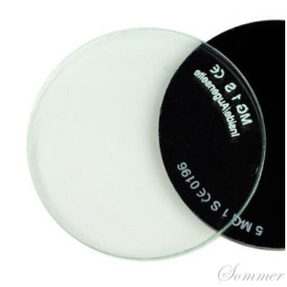 2 Sück Verbundglas Ø 50 mm für B2 Brille