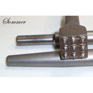 DL-Stocker 30 x 30 mm, 3 x 3 Stifte EE. 13=konisch