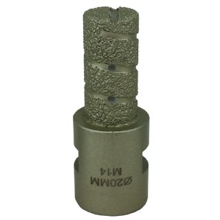 Diamant Lochfräser - Ø 20 mm x 40 mm / M14